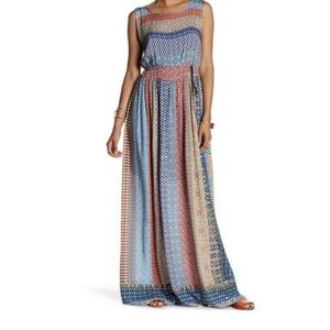 Johnny Was Bellini Maxi Dress Sleeveless Bohemian Multicolor Size Small